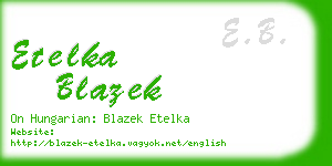 etelka blazek business card